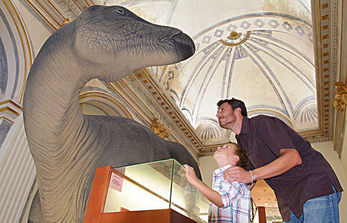 Iguanodon expuesto en el museo de dinosaurios de Morella