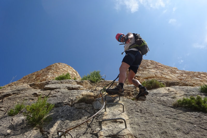 via ferrata de castellote, cerca de morella